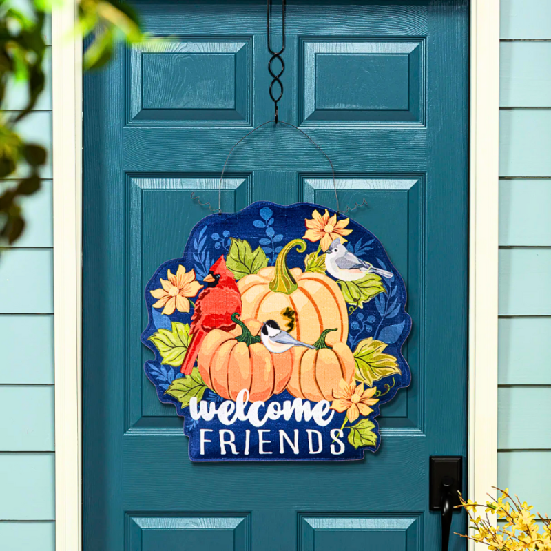 Welcome Friends of Fall/Halloween Double Sided Estate Door Décor