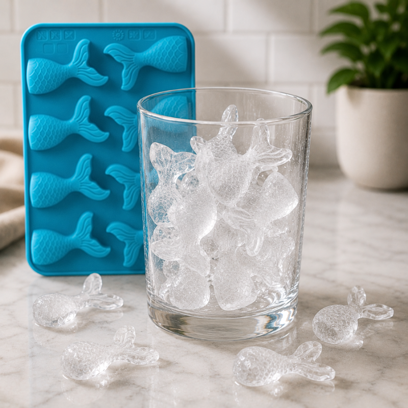 2pc Trudeau Silicone Mermaid Tails Candy Mold/ Ice Cube Tray