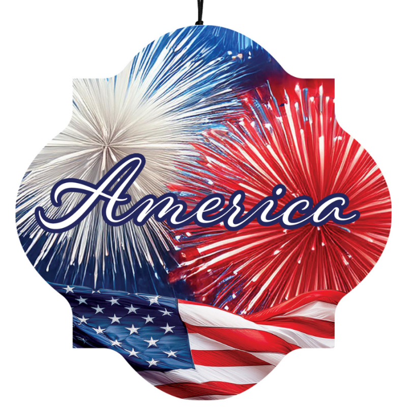 19" America Fireworks Large Hanging Sign