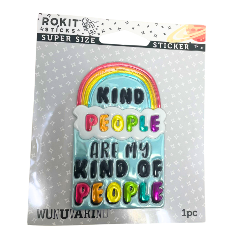 Kind of People 3D Textured Metallic Sticker