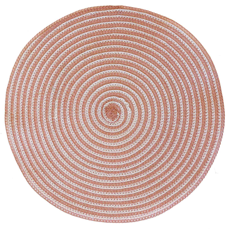 Leyla Round Placemats Set of 4 - Coral