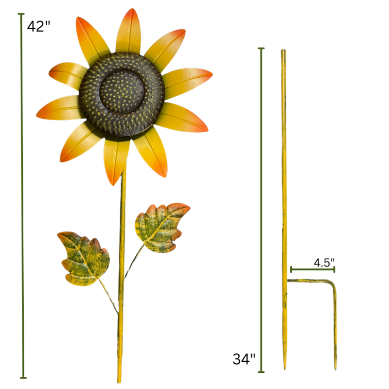 76" Sunflower Wind Spinner