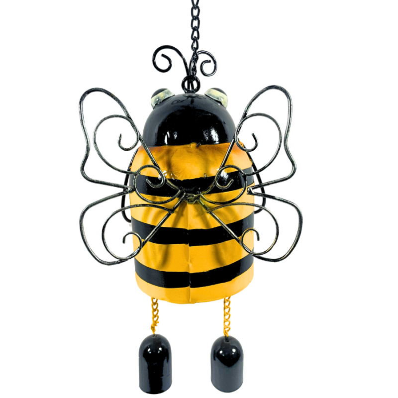 16" Bumblebee Birdhouse/Windchime Decor