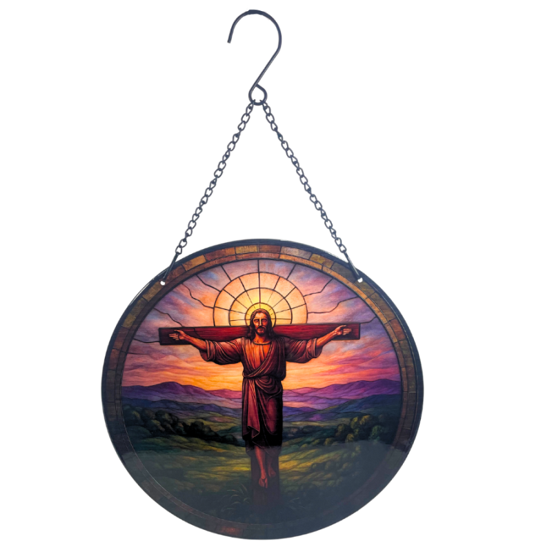 12" Christ Redeemed Mosaic Metal Hanging Decor