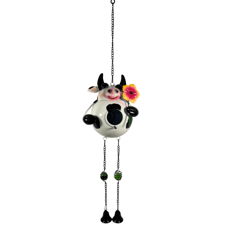29" Metal Cow Bird House