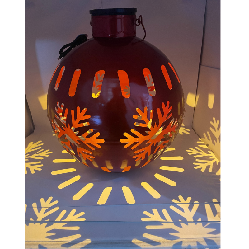 19" Solar Metal Bell - Red