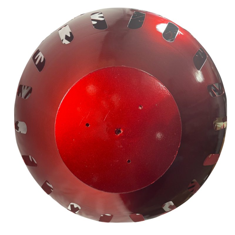 19" Solar Metal Bell - Red
