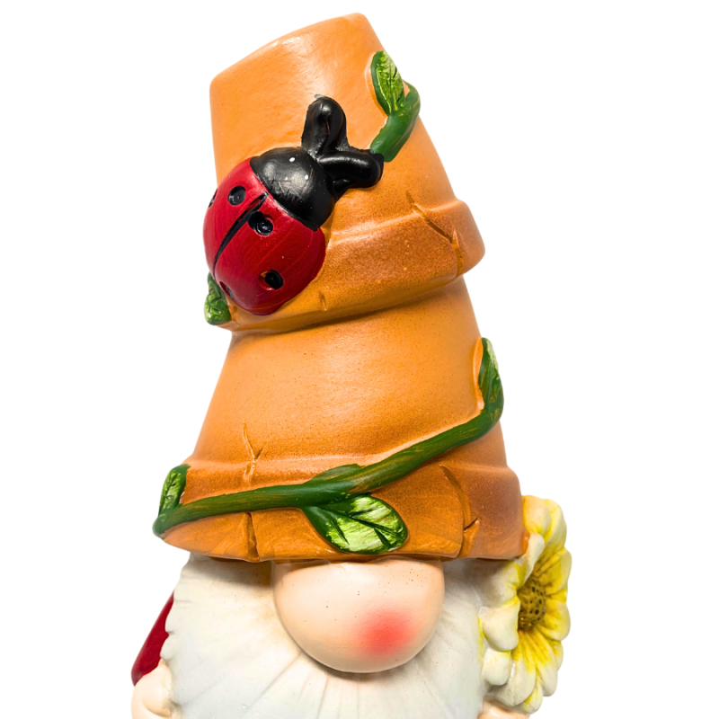10" Ladybug Vine Gnome