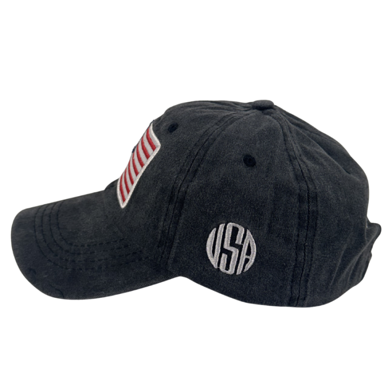 Grey Denim USA Hat