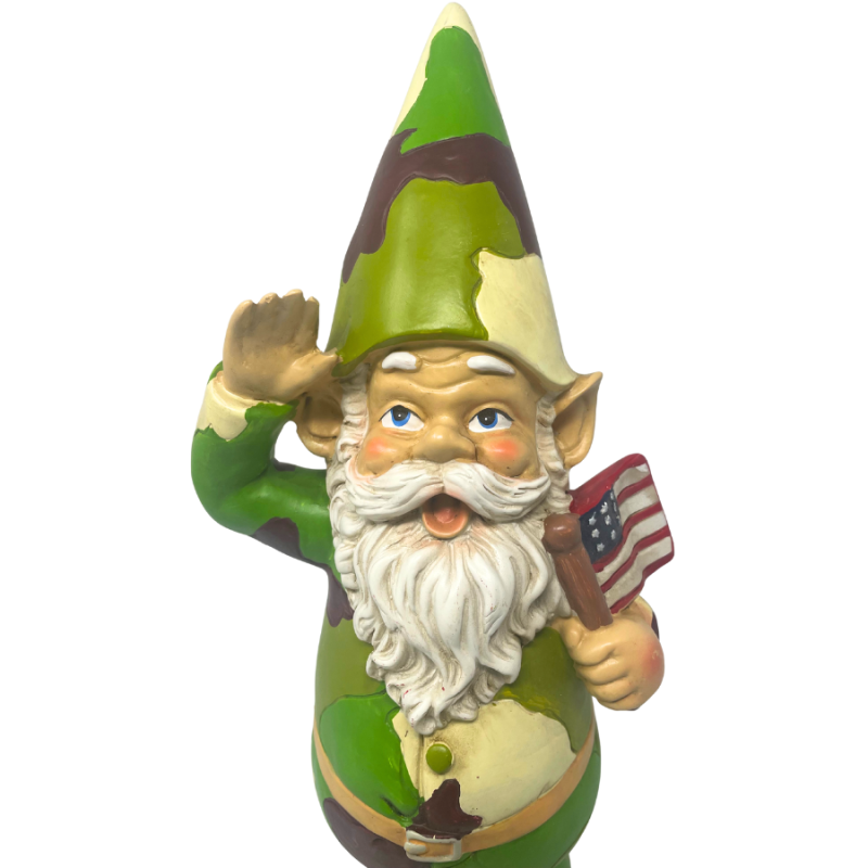 12" Resin Garden Gnome - Army