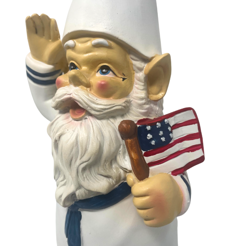 12" Resin Garden Gnome - Navy