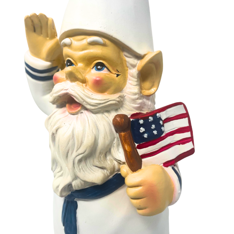 12" Resin Garden Gnome - Navy