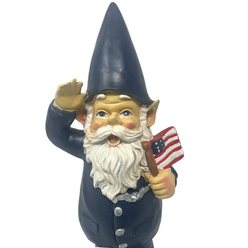12" Resin Garden Gnome - Air Force
