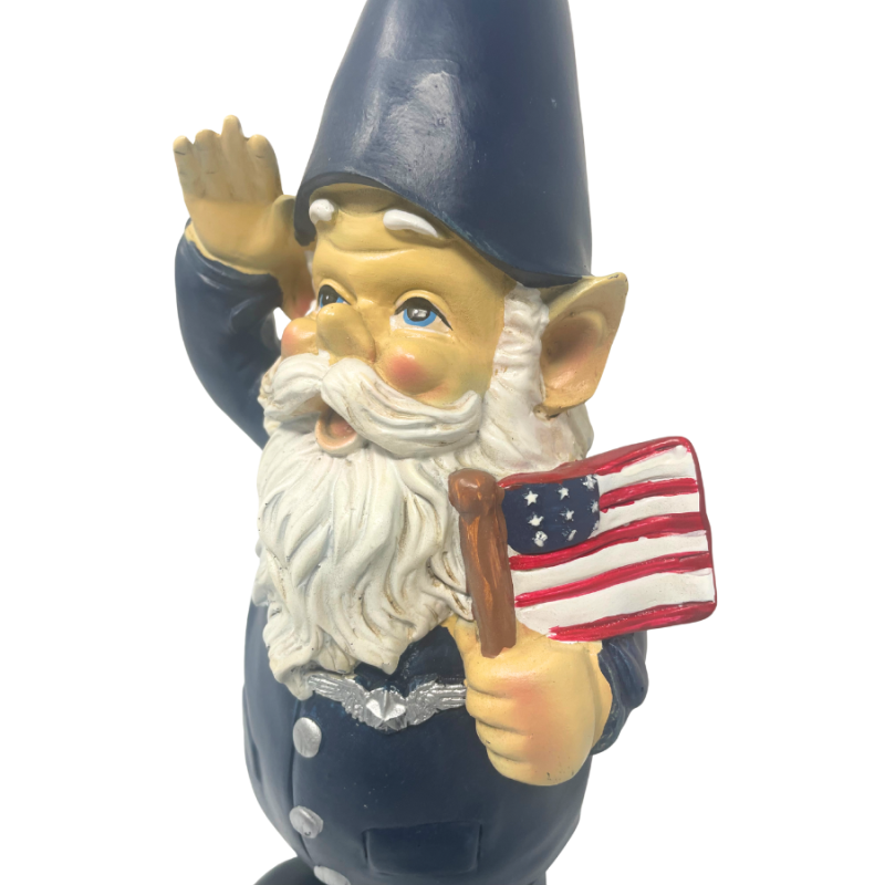 12" Resin Garden Gnome - Air Force