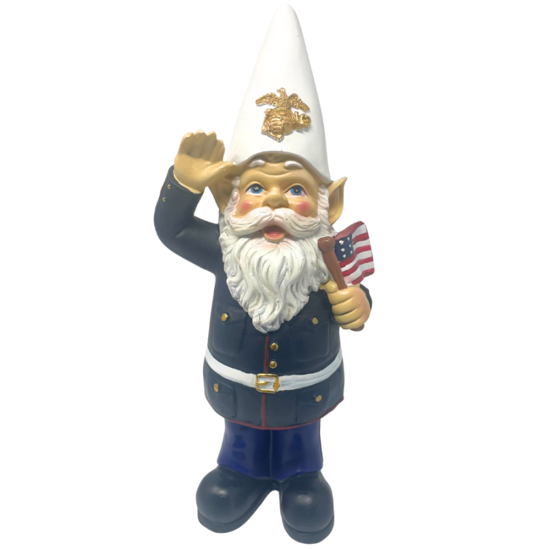 12" Resin Garden Gnome - Marine