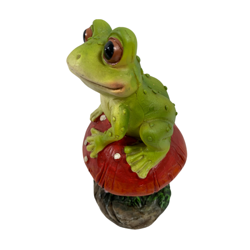 5" Frog On Top Mushroom