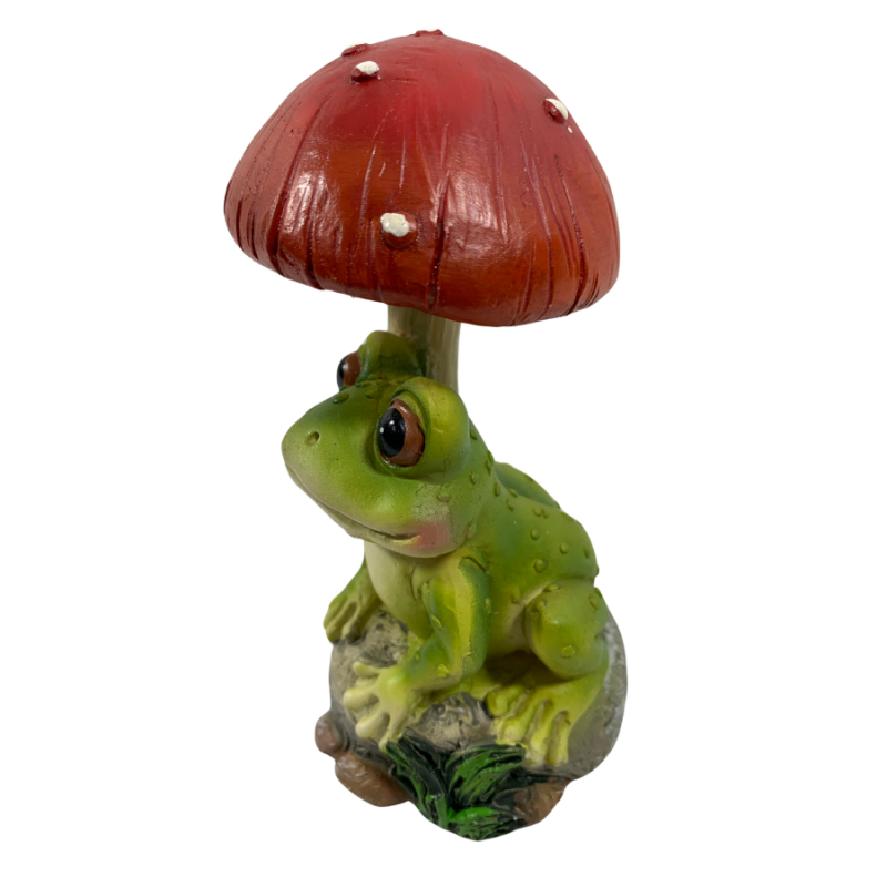 5" Frog Under Mushroom