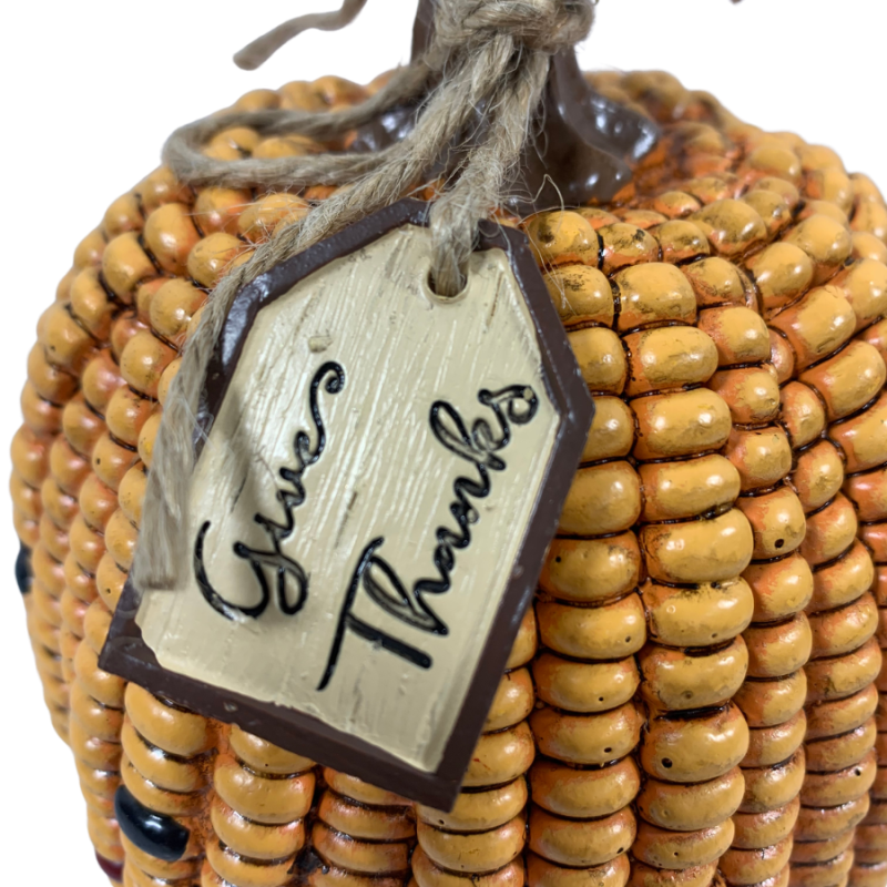 Medium Resin Corn Pumpkin - Thanks