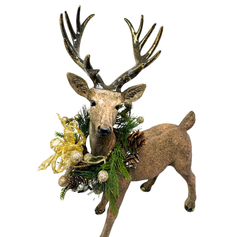 Standing Deer w/ Garland