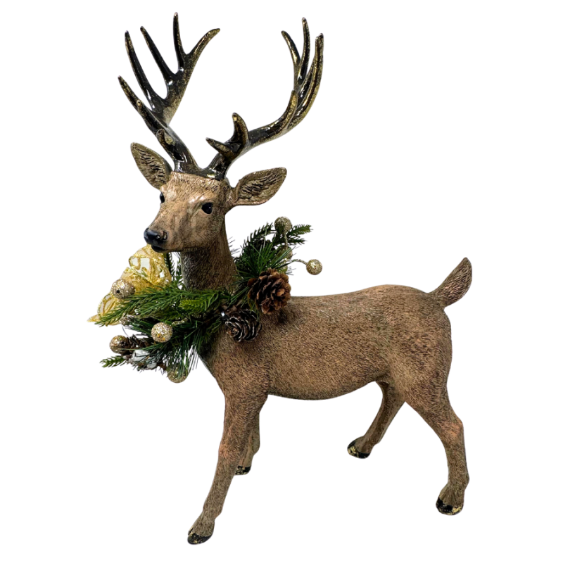 Standing Deer w/ Garland