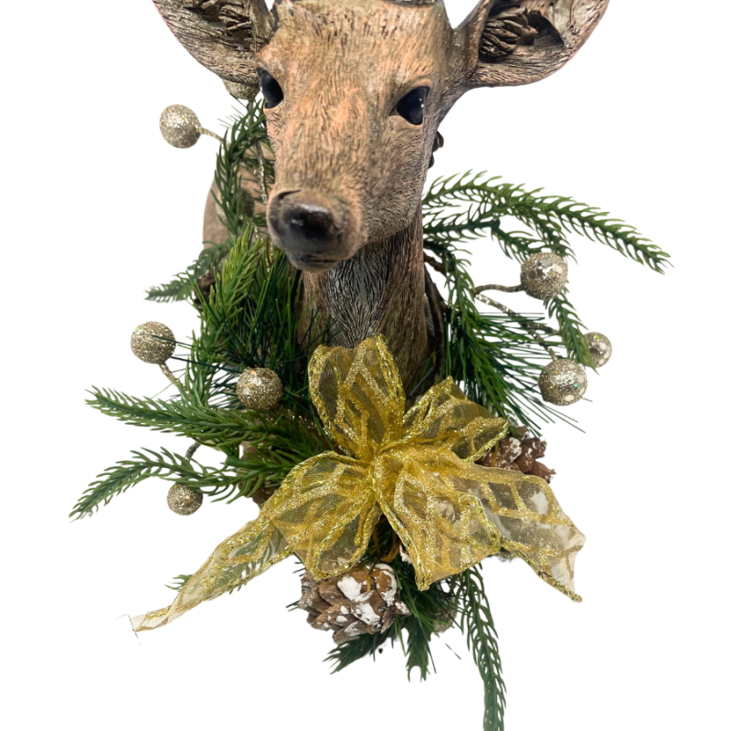 Laying Down Deer w/ Garland
