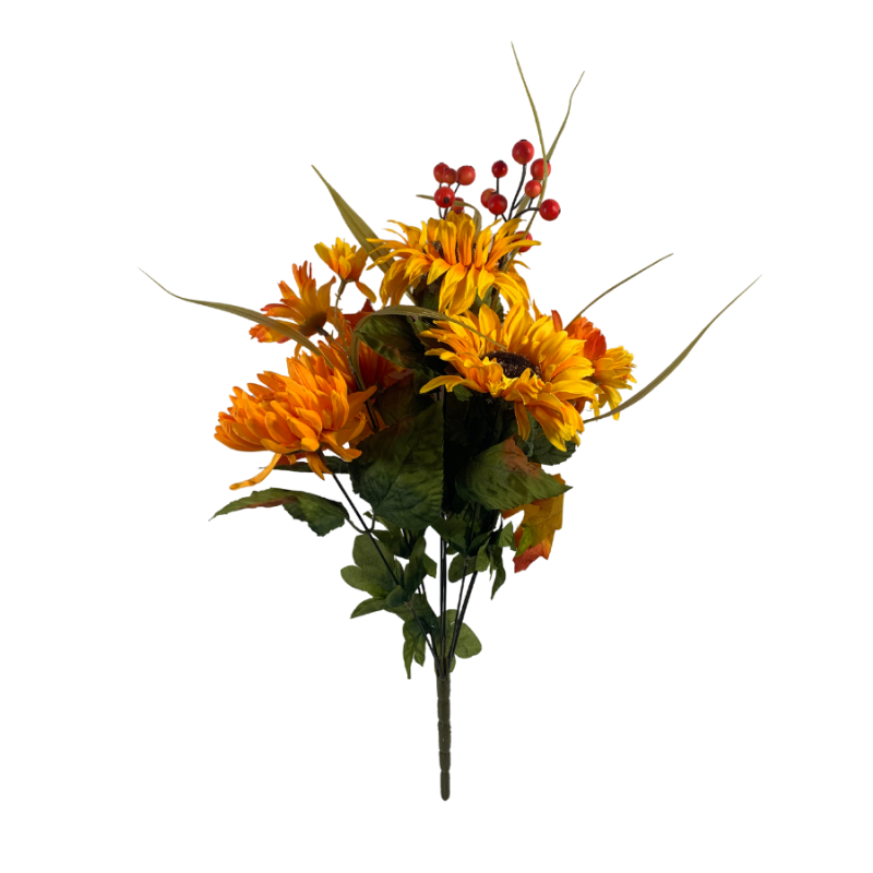 22" Sun Flower & Mum bush