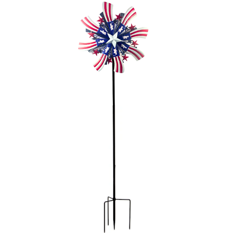 59" Iron Americana Rotating Wind Spinner