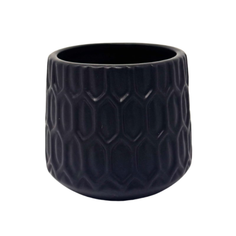 3" Ceramic Vase - Black