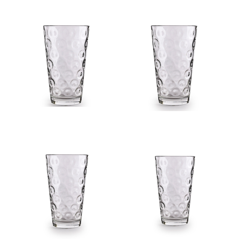 Circle Glass Hoop 12-Piece Double Old Fashioned & Cooler Glass Set