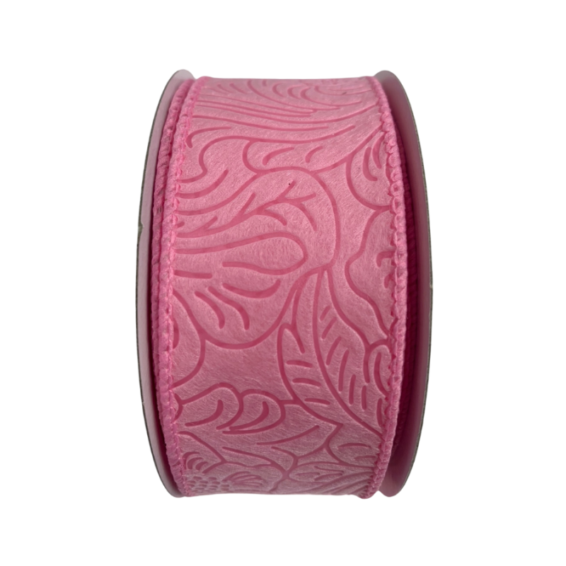1.5 x 10yd Light Pink Embossed Ribbon