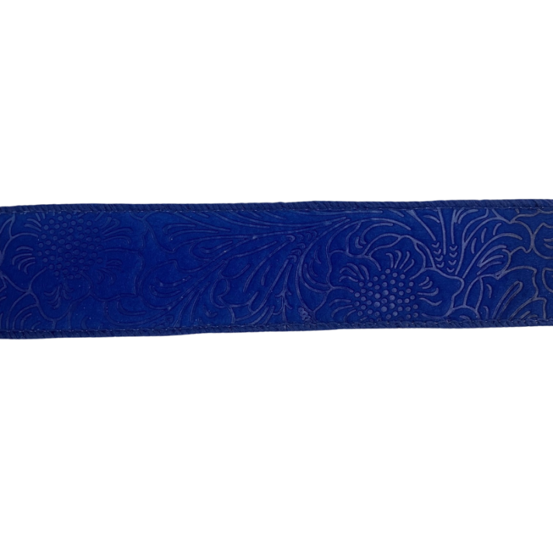 1.5" x 10yd Blue Embossed Ribbon