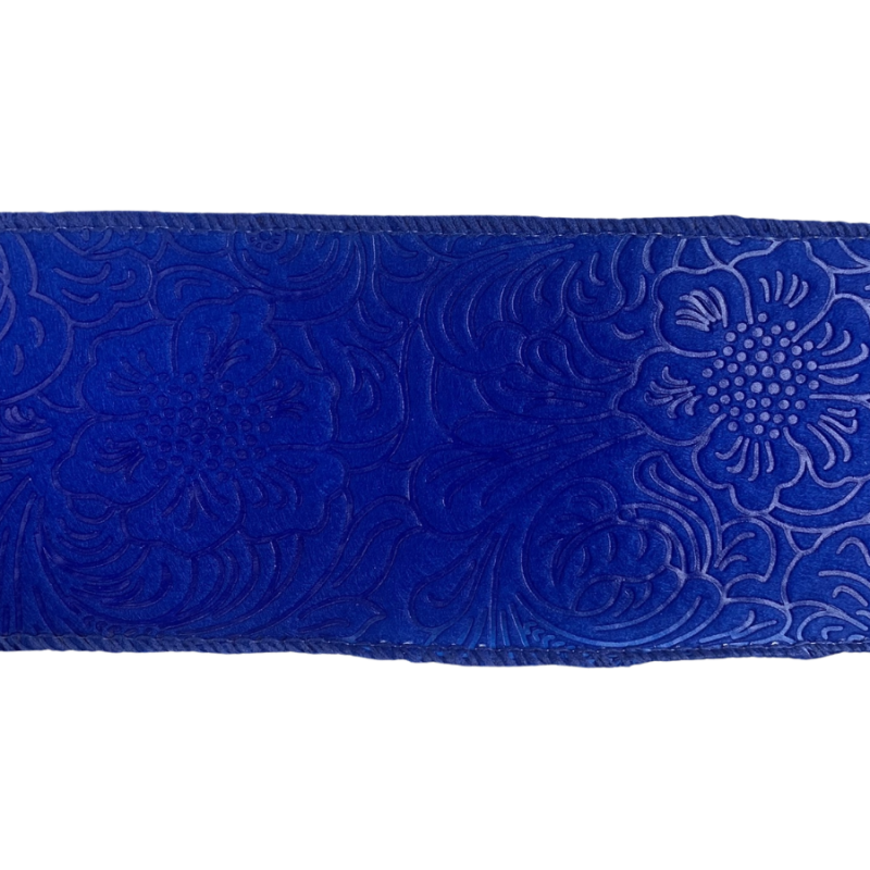 2.5 x 10yd Deep Blue Embossed Ribbon