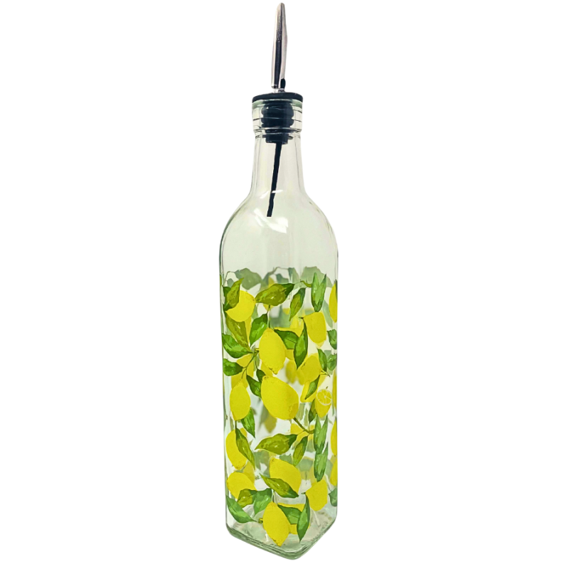 Oil & Vinegar Glass Cruets - Lemons