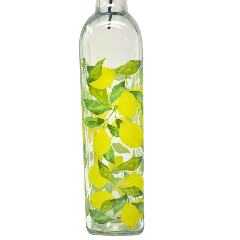 Oil & Vinegar Glass Cruets - Lemons