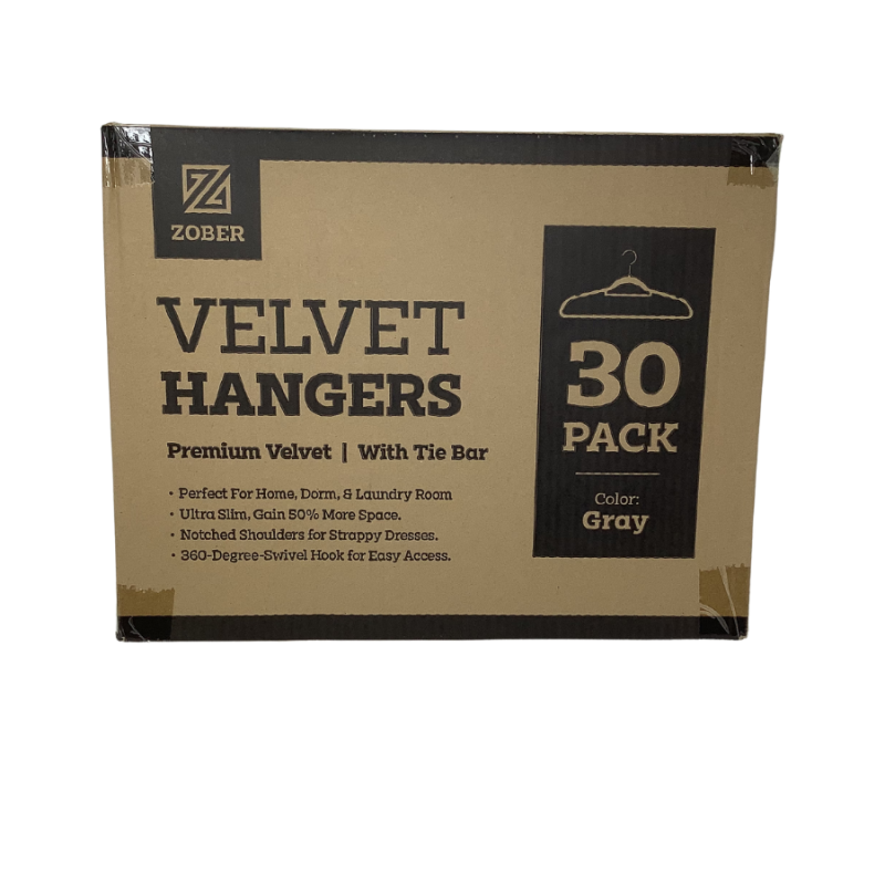 Velvet Hangers- Gray-30pk