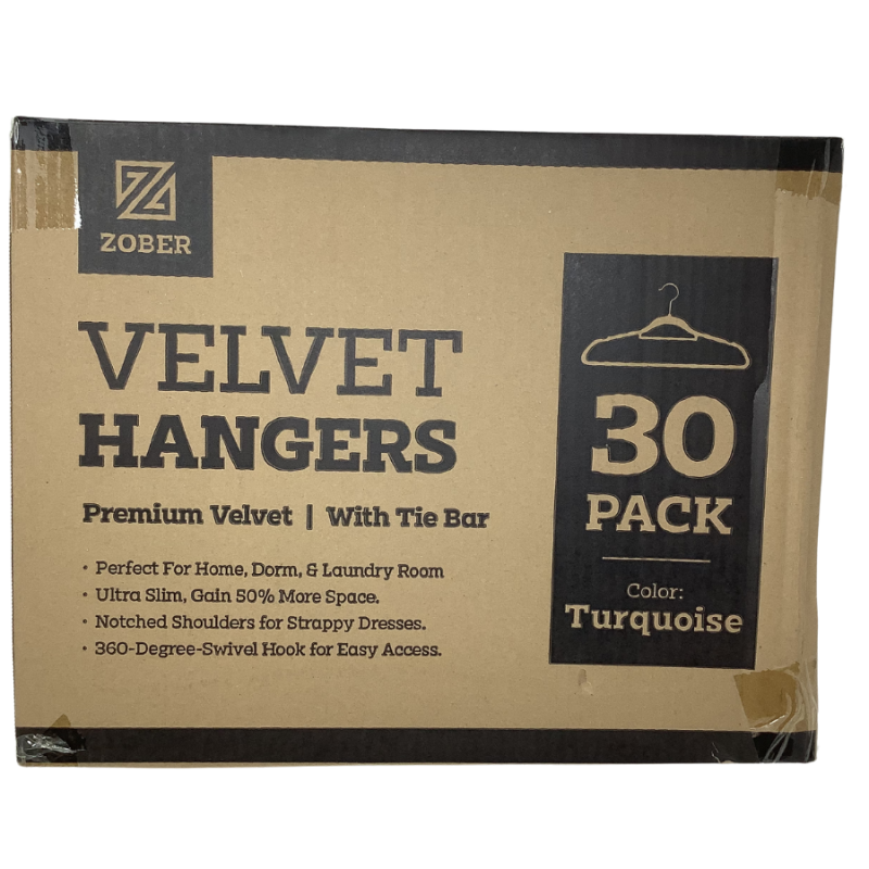 Velvet Hangers- Turquoise-30pk