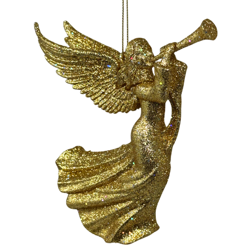 6.5" Golden Angel Playing Horn