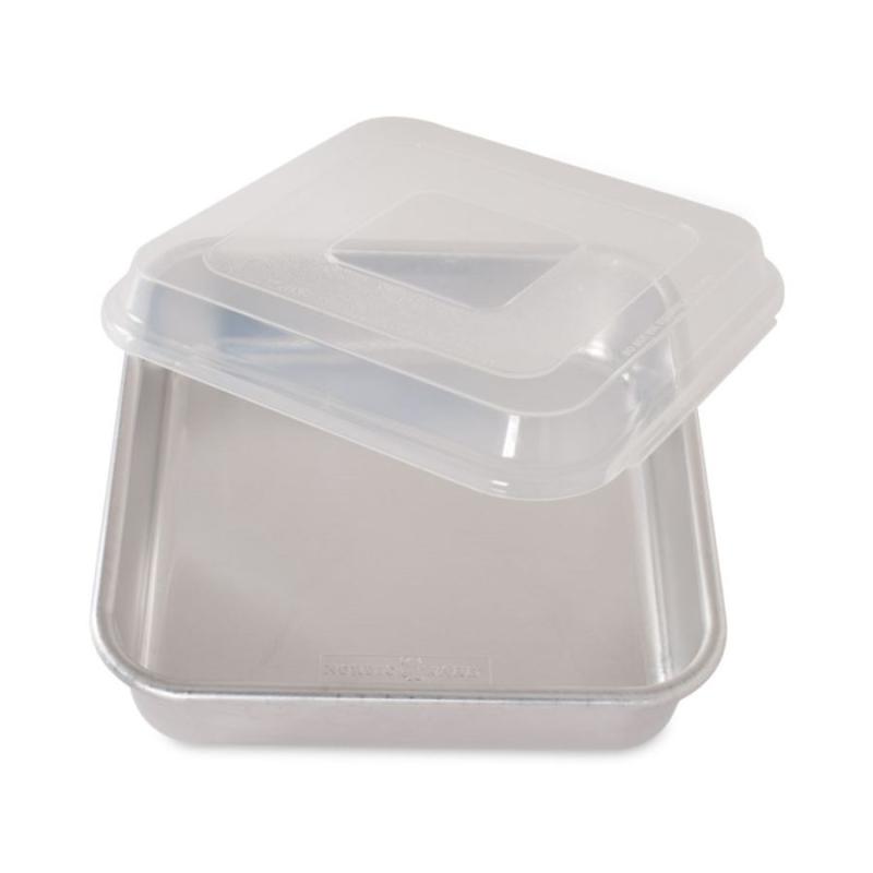 Nordic Ware 9x9 Square Cake Pan with Lid, Bakeware