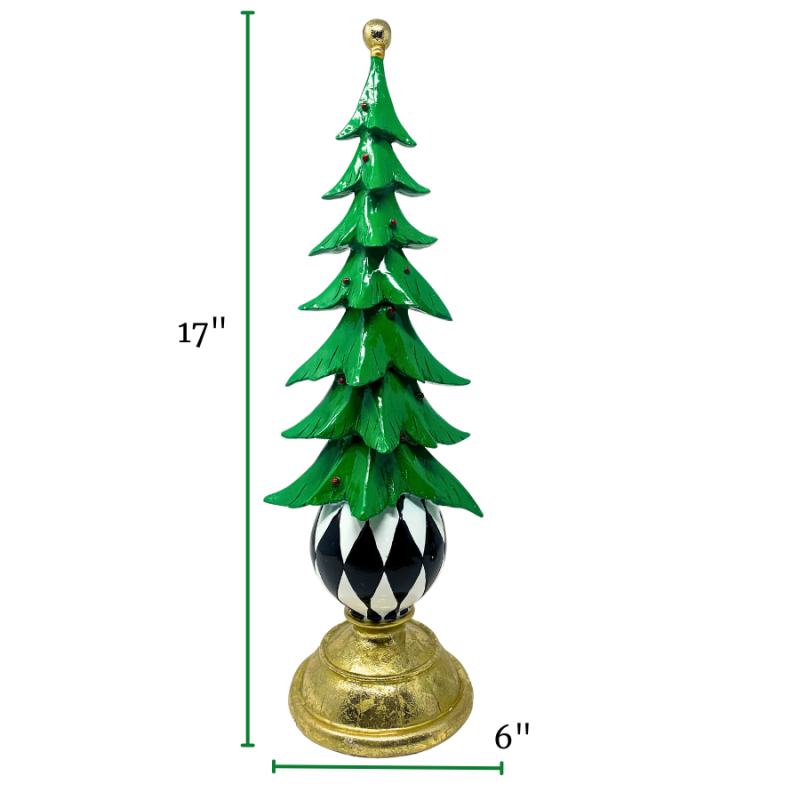 Christmas Tress on Ball Pedestal Set