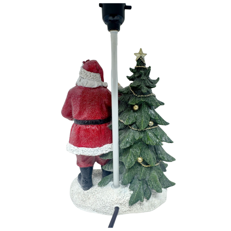 19" Christmas Tree & Santa Lamp