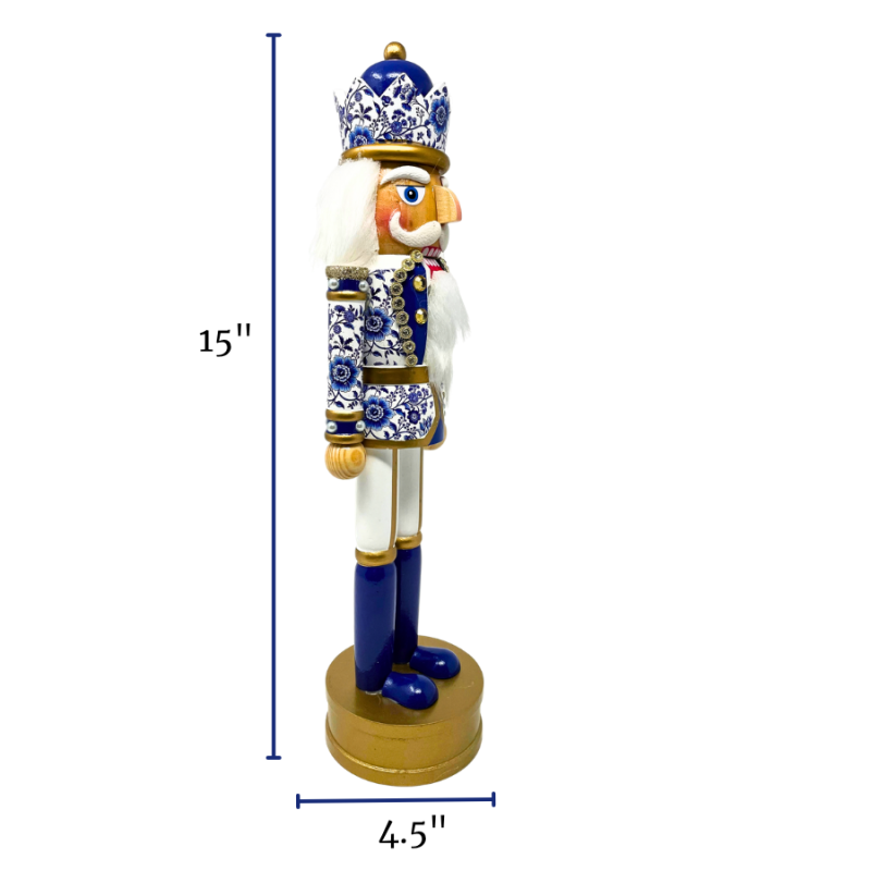 15" Chinoiserie Nutcracker - Crown