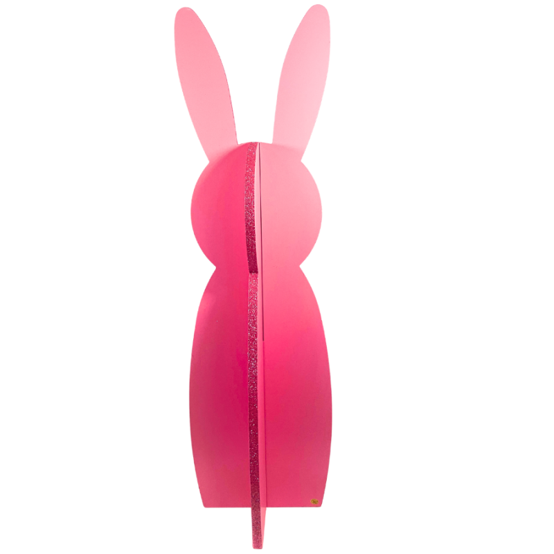 28" Wooden Bunny Stand Decor - Pink