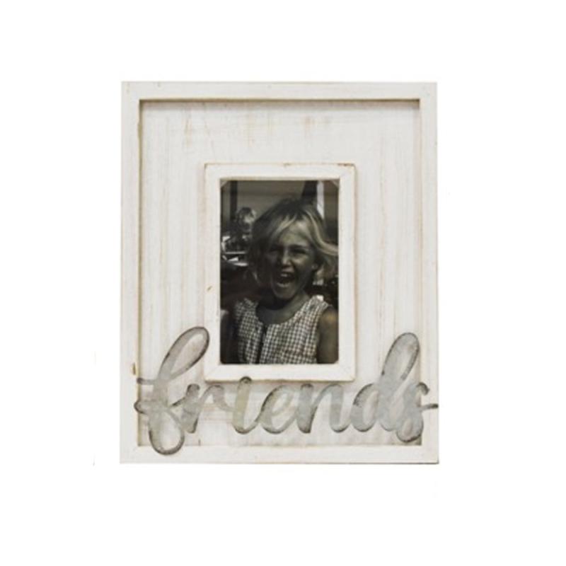 11" Whitewashed Photo Frame - Friends