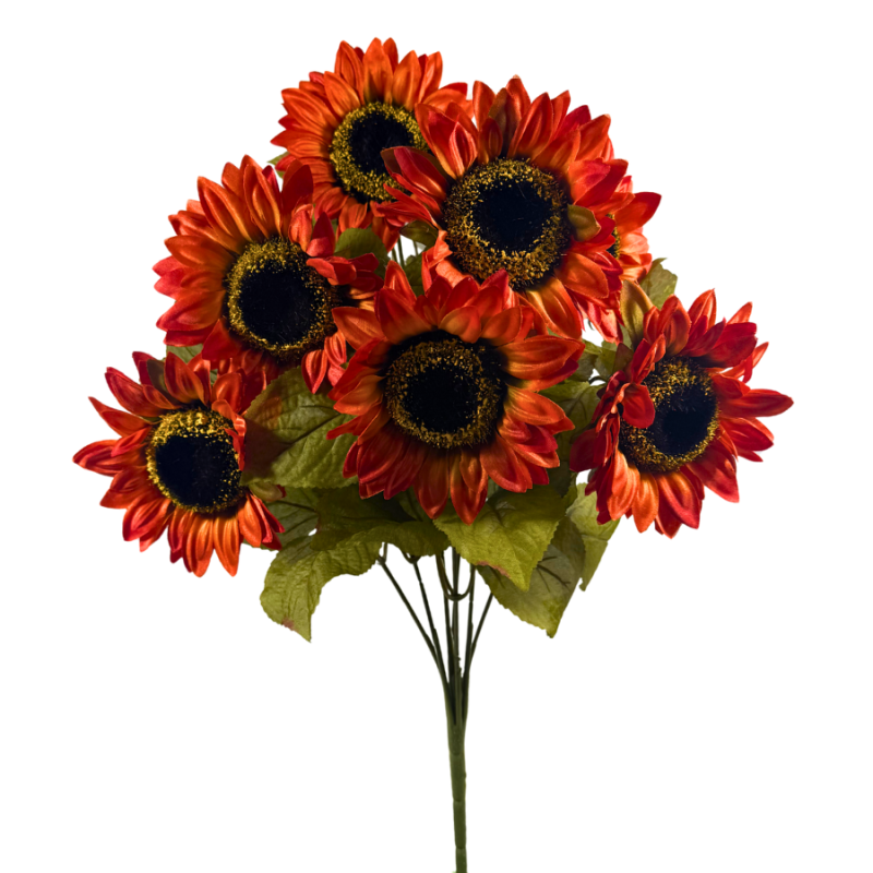22" Sunflower Bush- Copper