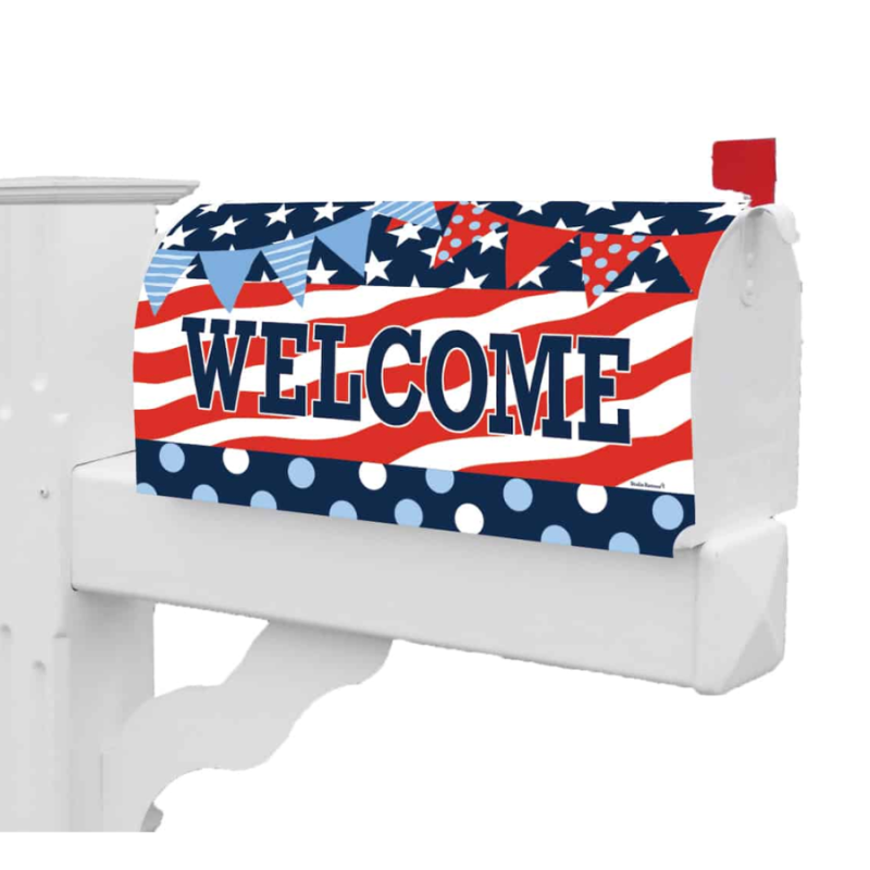 Patriotic Patterns Mailbox Cover