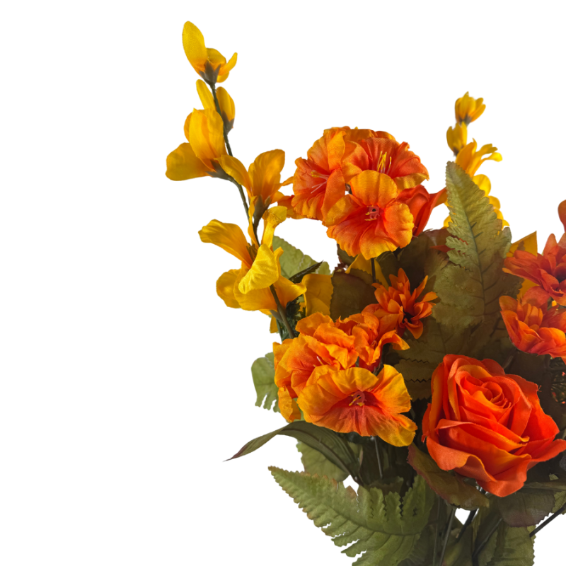 26" Fall Rose, Lily, Gladiolus Flower Bush