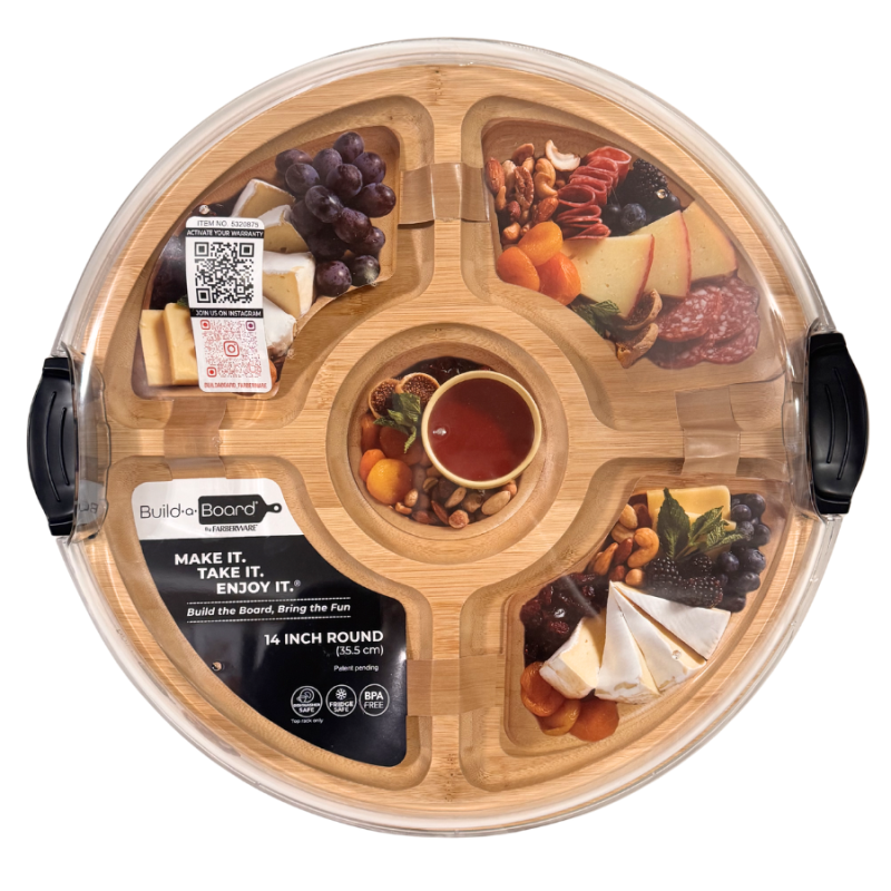 14" Cutting & Serving Board w/ Locking Lid