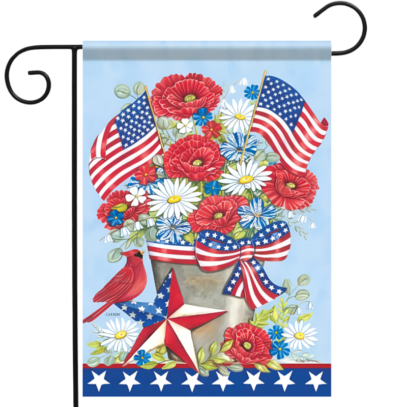 Patriotic Summer Garden Flag
