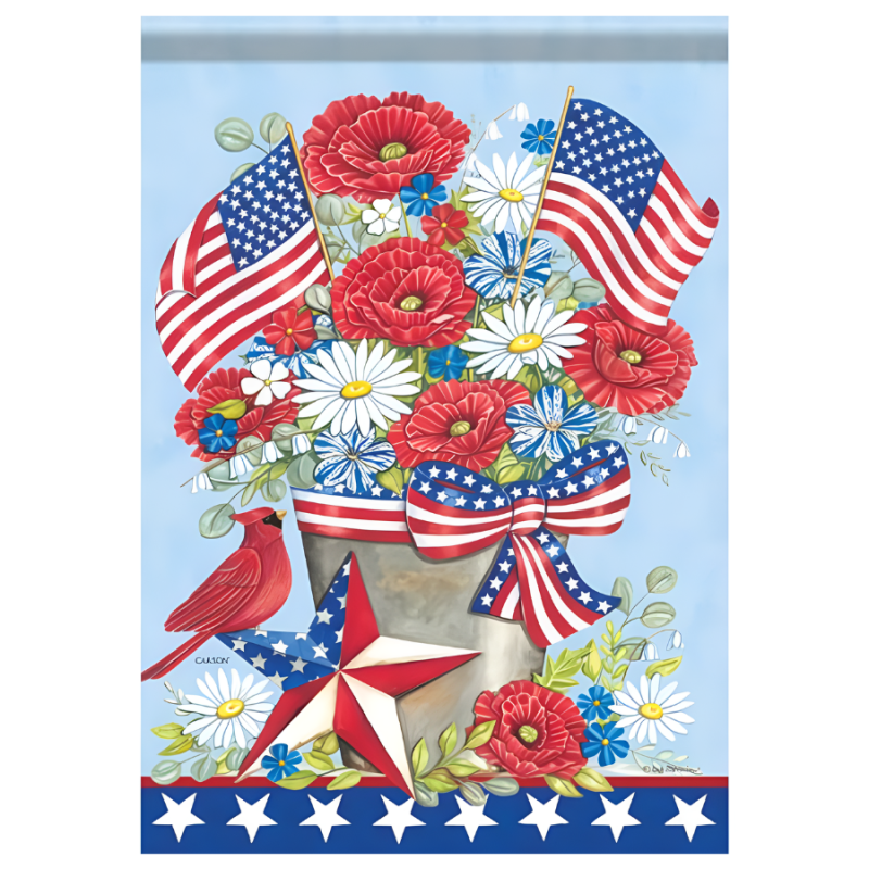 Patriotic Summer Garden Flag