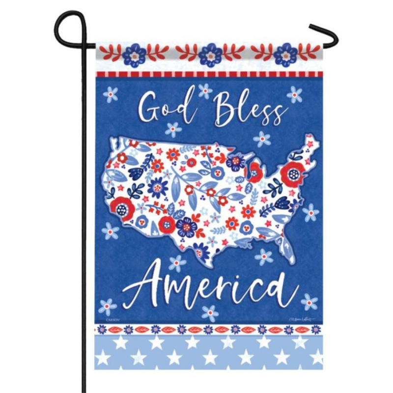 Map Of America Garden Flag